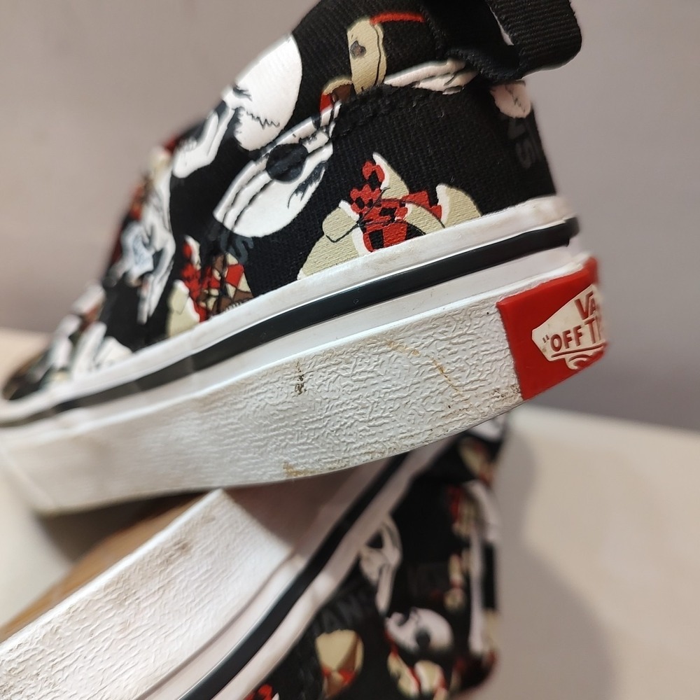 Vans Asher Slip-On Sneakers Kids Sz 13 Shoes Skulls & Snakes Youth Skater - Picture 10 of 11